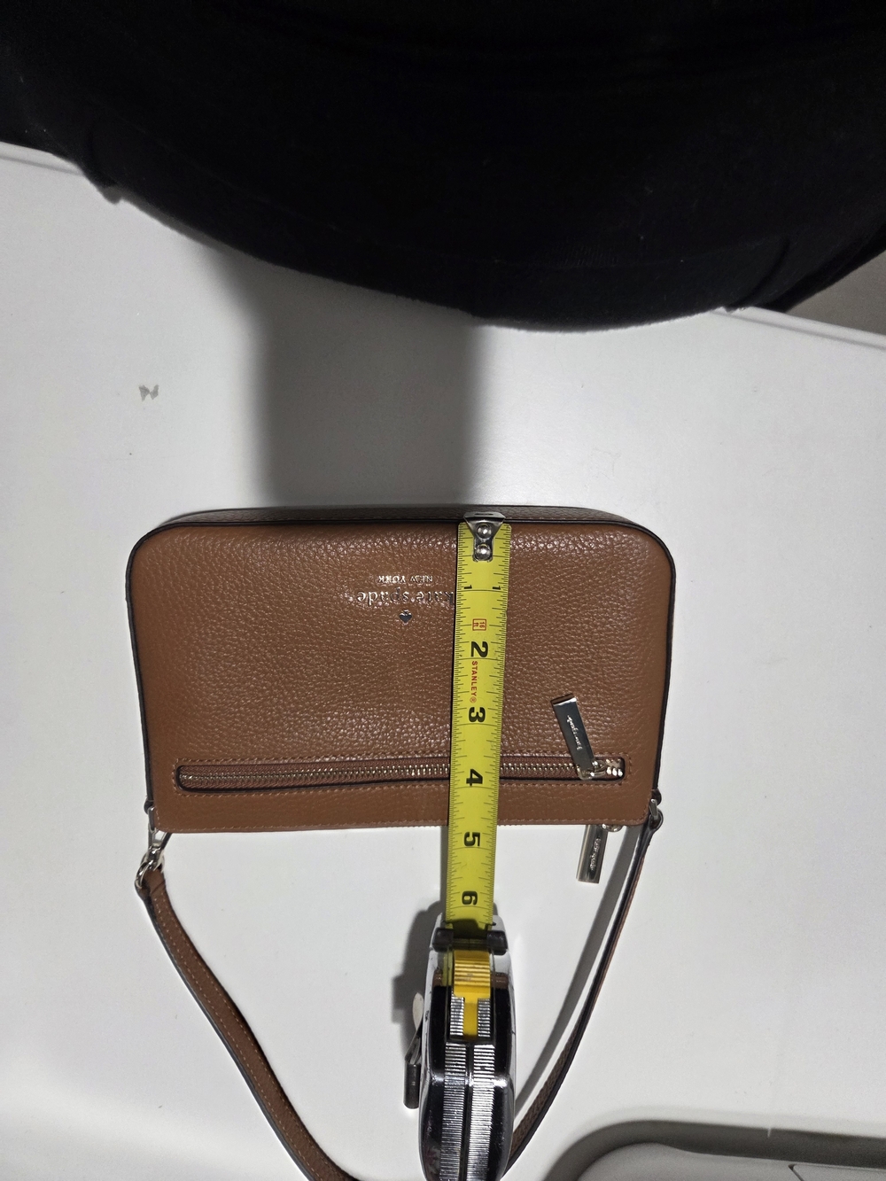 Kate Spade Leila Pebbled Leather Convertible Wristlet Clutch Warm Gingerbread - Picture 4 of 6